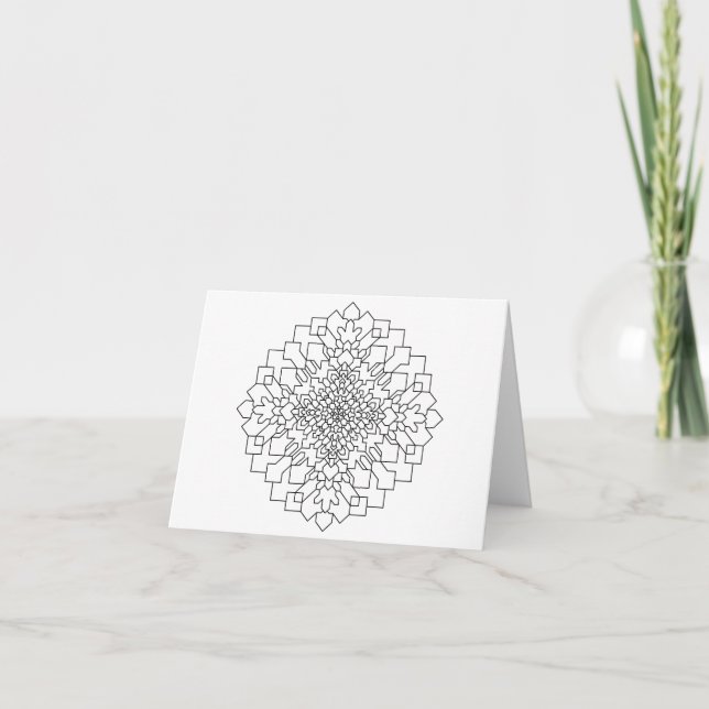 Cartão Geometric Mandala #15 (Frente)