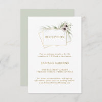 Cartão Geométrico de Recepção de casamento Eucalyp