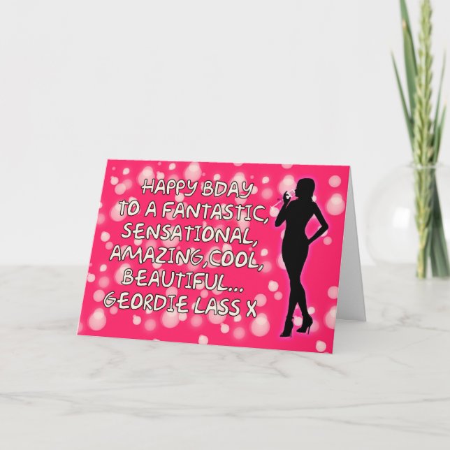 Cartão Geordie Birthday Card - Amazing Lass (Frente)