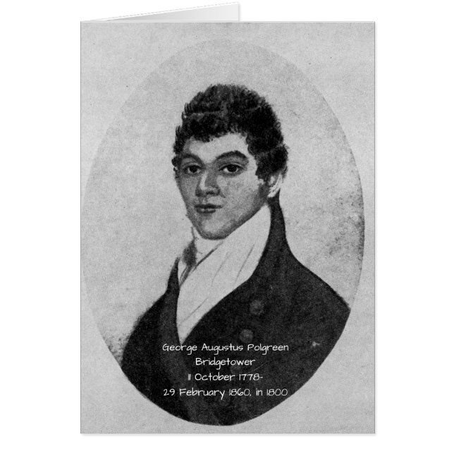 Cartão George Augustus Polgreen Bridgetower (Frente)
