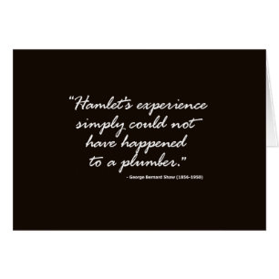 Cartão George Bernard Shaw em Hamlet