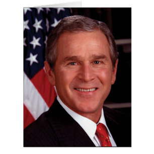 Cartão George Bush 43º Presidente americano