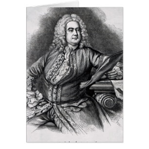 Cartão George Frederick Handel, 1749