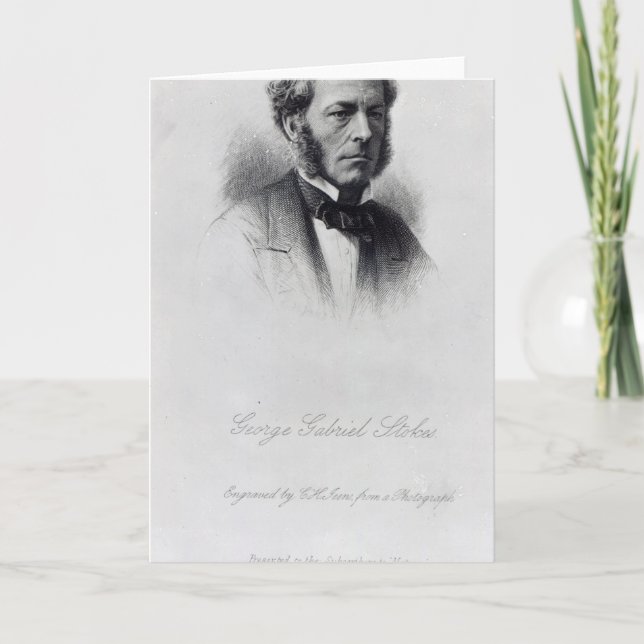 Cartão George Gabriel Stokes (Frente)