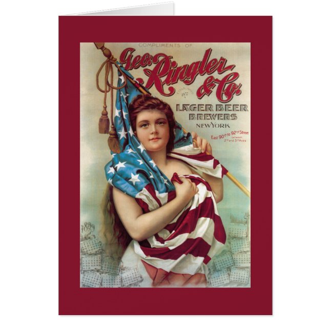 Cartão George Ringler & CO. Cerveja Poster (Frente)