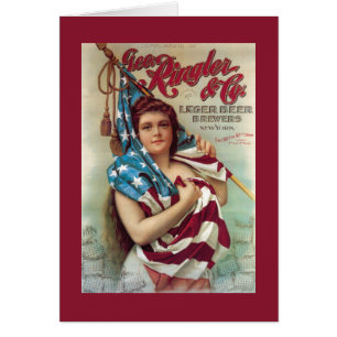 Cartão George Ringler & de cerveja do CO. poster