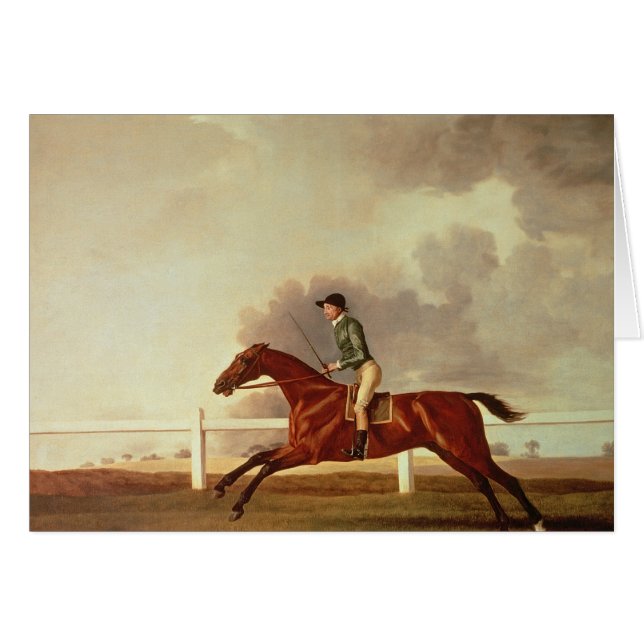 Cartão George Stubbs | Bay Malton com John Singleton Up, (Frente Horizontal)