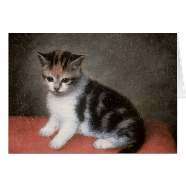 Cartão George Stubbs | O Kitten de Ann White, 1790 (Frente Horizontal)