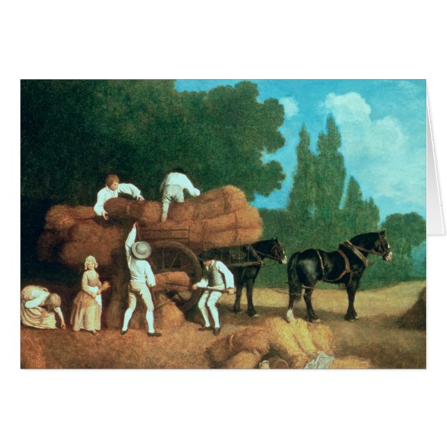 Cartão George Stubbs | Vagão De Colheita (Frente Horizontal)