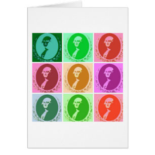 Cartão George Washington Abstrato