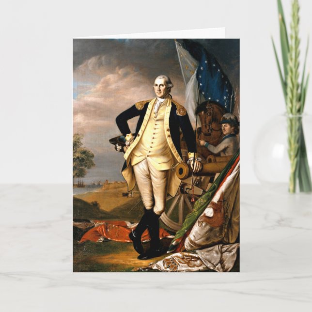 Cartão George Washington, portrait of the first president (Frente)