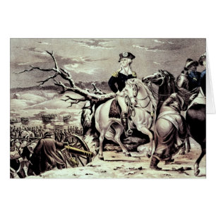 Cartão George Washington que cruza o Delaware