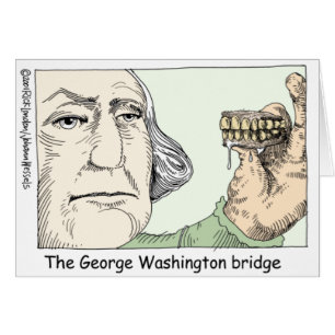 Cartão George Washington Teeth Engraçados e Coleções