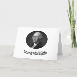 Cartão George Washington with quote