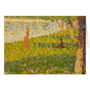 Cartão Georges Pierre Seurat Mulheres na margem do rio,