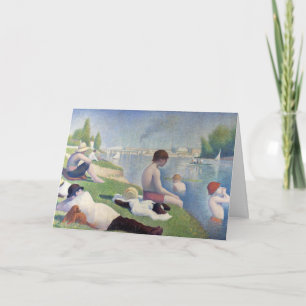 Cartão Georges Seurat - Banhistas em Asnieres