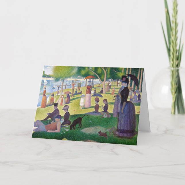 Cartão Georges Seurat - Domingo em La Grande Jatte (Frente)