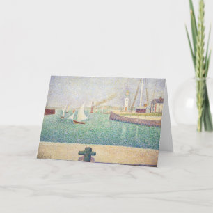 Cartão Georges Seurat - Entrada do porto de Honfleur