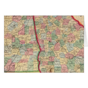 Cartão Georgia, Alabama Map by Mitchell