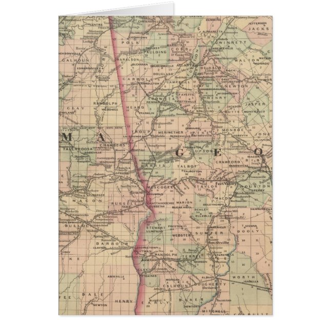 Cartão Geórgia e Alabama (Frente)