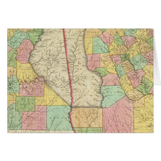 Cartão Geórgia e Alabama 3 (Frente Horizontal)