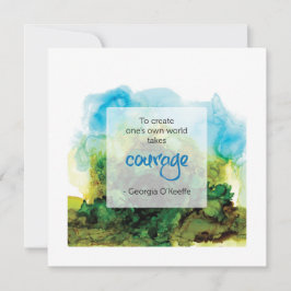 Cartão Georgia O'Keeffe Quote Inspirational Card