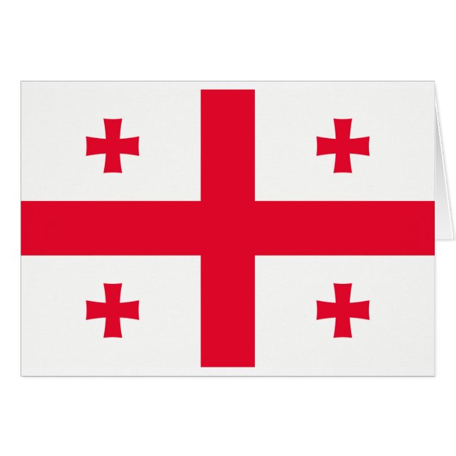 Cartão Georgiano Flag (Frente Horizontal)