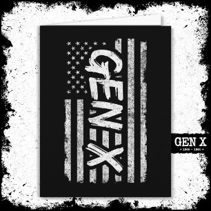 Cartão Geração X Geração Xer Geração X Bandeira Americana