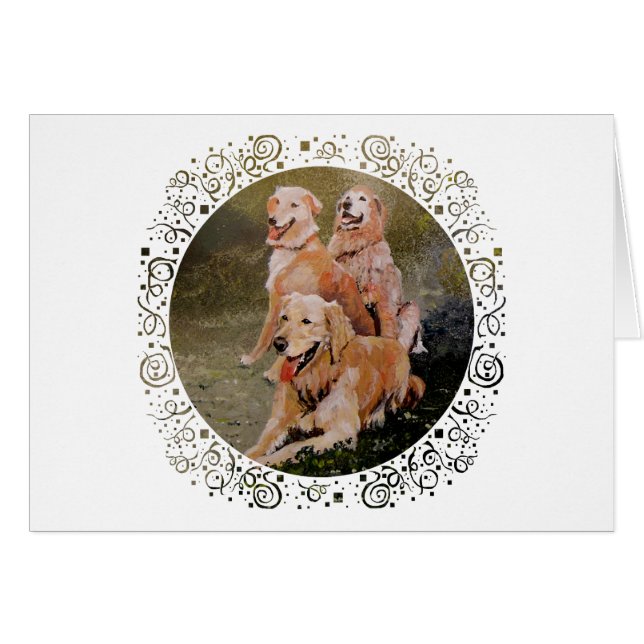 Cartão Gerações de três Ouros (Frente Horizontal)