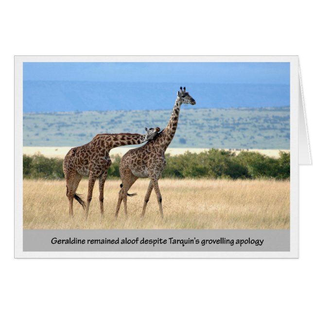 Cartão Geraldina permaneceu sozinha (Frente Horizontal)