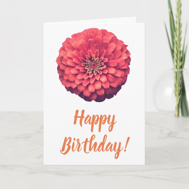 Cartão Geranium Happy Birthday Card (Frente)