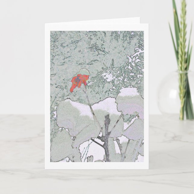 Cartão geranium in snow (Frente)