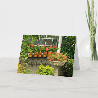 Cartão Geranium Pots Greeting Card