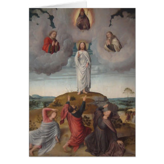 Cartão Gerard David a transfiguração do cristo