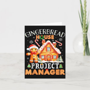 Cartão Gerente de Projeto de Casa de Gingerbread Decoraçã
