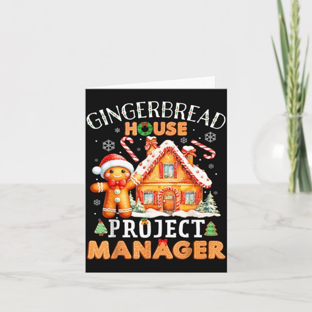 Cartão Gerente de Projeto de Casa de Gingerbread Decoraçã (Frente)