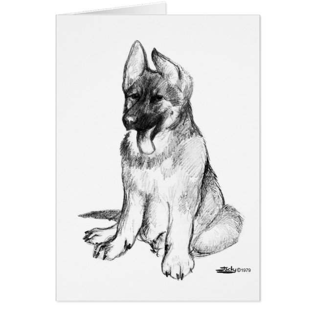 Cartão German shepherd (Frente)