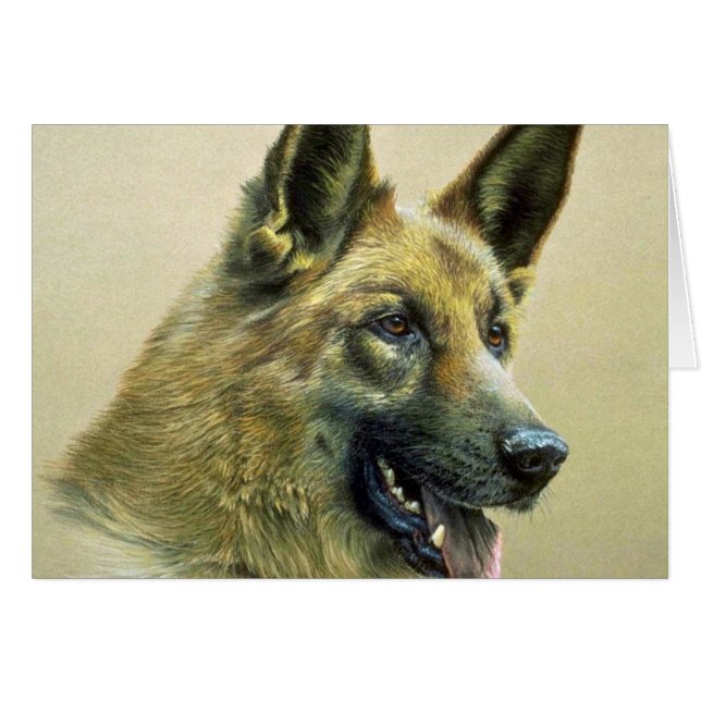 Cartão German shepherd (Frente Horizontal)