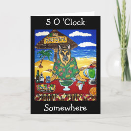 Cartão German shepherd Bartender