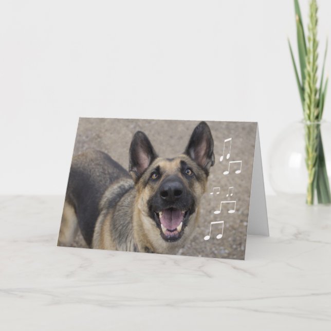Cartão German Shepherd Birthday Card (Frente)