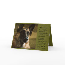 German Shepherd Birthday Card for Dad