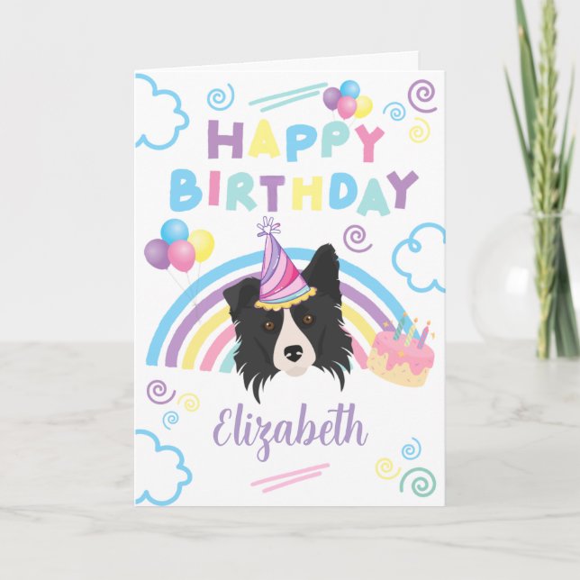 Cartão German Shepherd Birthday Card in White (Frente)