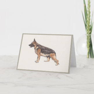 Cartão German Shepherd blank greetings card
