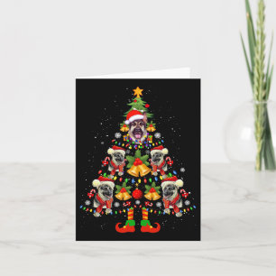 Cartão German shepherd Cachorro Santa Hat Árvore de Natal