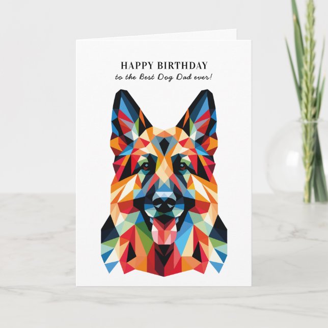 Cartão German shepherd Cão Personalizado Aniversário (Frente)
