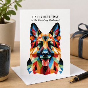 Cartão German shepherd Cão Personalizado Aniversário