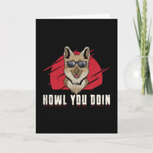 Cartão German shepherd Como Você Faz Cachorro Vintage Eng