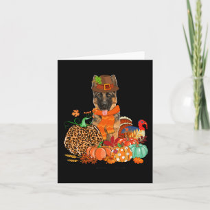 Cartão German shepherd De Ação De Graças Com A Bomba Da T