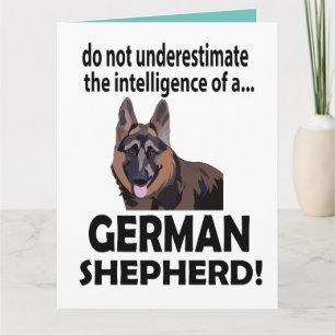 Cartão German shepherd de Aniversário do Cão german sheph