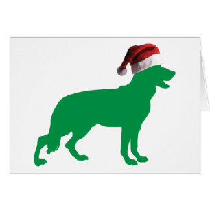 Cartão German shepherd de Natal